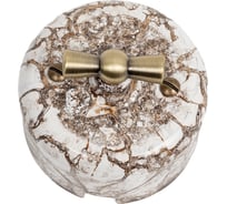 Выключатель Bironi 2 клавишный серия ришелье r, керамика, цвет мрамор,накладной монтаж R1-212-09