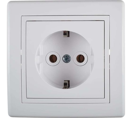 Розетка Aling-conel PRESTIGE с заземлением керамическое основание 16A 250V белая /арт. / 600.00