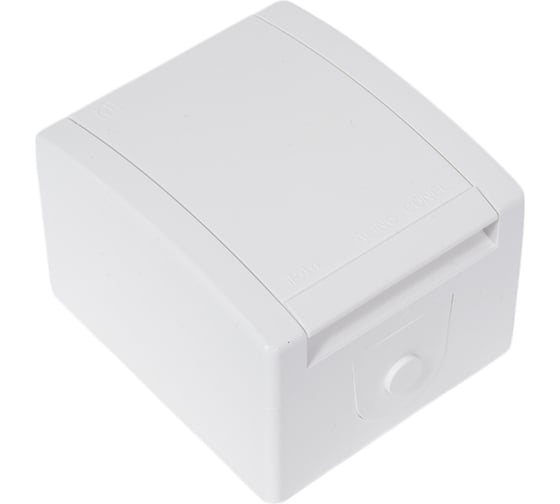 Розетка Aling-conel POWER с заземлением накладная IP44 16A 250V белая /арт. / 2411.00