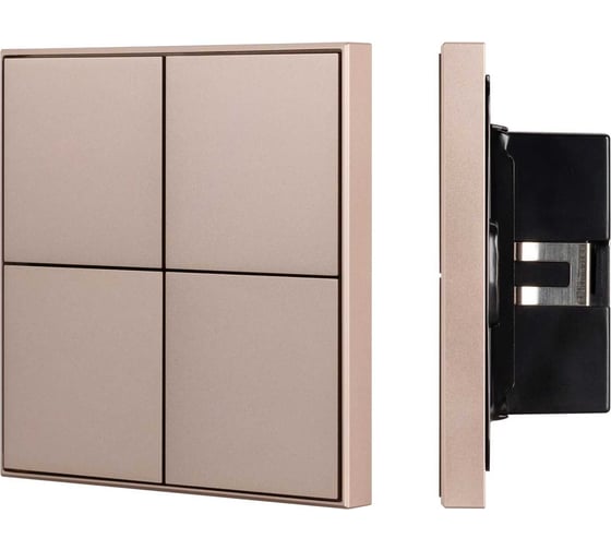 Кнопочная панель INTELLIGENT ARLIGHT KNX-304-23-IN Champagne IARL, IP20, металл 039669 1