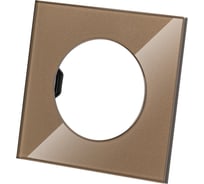 Рамка TDM ELECTRIC одиночная бронза, стекло, "байкал" SQ1819-0402