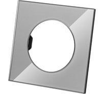 Рамка TDM ELECTRIC одиночная платина, стекло, "байкал" SQ1819-0302