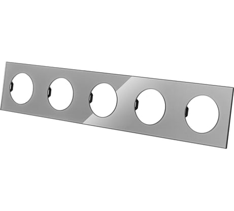 Пятипостовая рамка TDM ELECTRIC платина, стекло, "байкал" SQ1819-0306