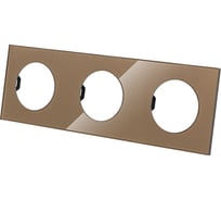 Тройная рамка TDM ELECTRIC бронза, стекло, "байкал" SQ1819-0404