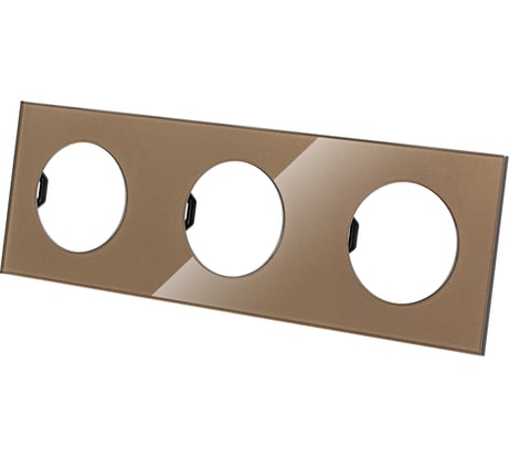 Тройная рамка TDM ELECTRIC бронза, стекло, "байкал" SQ1819-0404