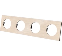 Четверная рамка TDM ELECTRIC шампань, алюминий, шлифованный, "байкал" SQ1819-0563