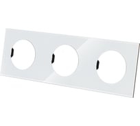 Тройная рамка TDM ELECTRIC хрустально-белая, стекло, "байкал" SQ1819-0004