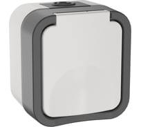 Розетка IEK Tors 1-я с з/к кр. 16а ip55 ts220 белый TS-R16-16-55-K41