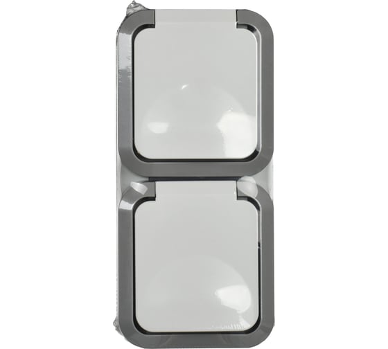 Розетка IEK Tors 2-ая с з/к кр. верт. 16а ip55 ts232 белый TS-R26-16-55-V-K41