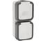 Розетка IEK Tors 2-ая с з/к кр. верт. 16а ip55 ts232 белый TS-R26-16-55-V-K41 1