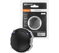 Выключатель TDM ELECTRIC 2-кл. 16а 250в проходной кнопочный механизм агат, "байкал" SQ1819-0225