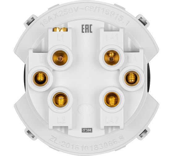 Выключатель TDM ELECTRIC 2-кл. 16а 250в проходной кнопочный механизм шампань, "байкал" SQ1819-0525