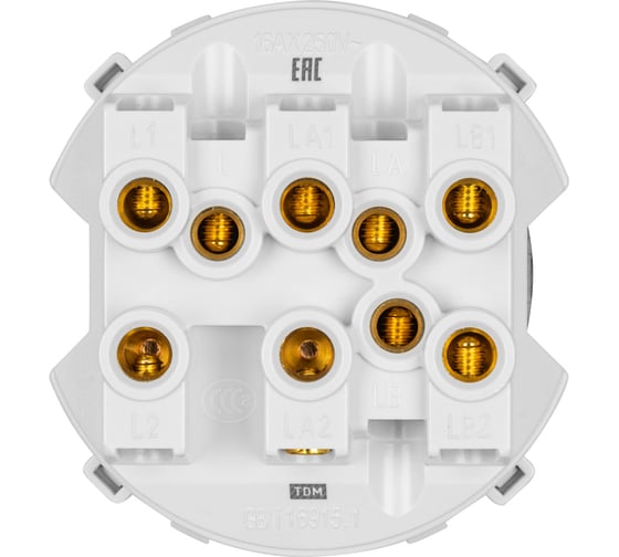 Выключатель TDM ELECTRIC 3-кл. 16а 250в проходной шампань, "байкал" SQ1819-0536