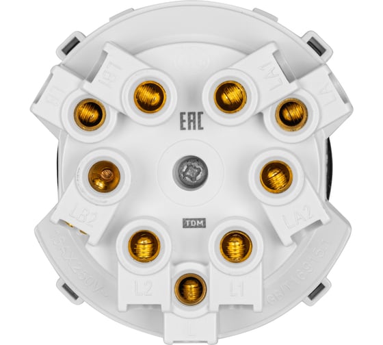 Выключатель TDM ELECTRIC 3-кл. 16а 250в проходной кнопочный механизм шампань, "байкал" SQ1819-0527