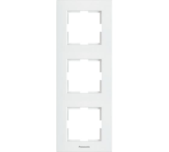 Рамка Panasonic Karre Plus 54825 3м вертикальная белая WKTF0813-2WH-RES