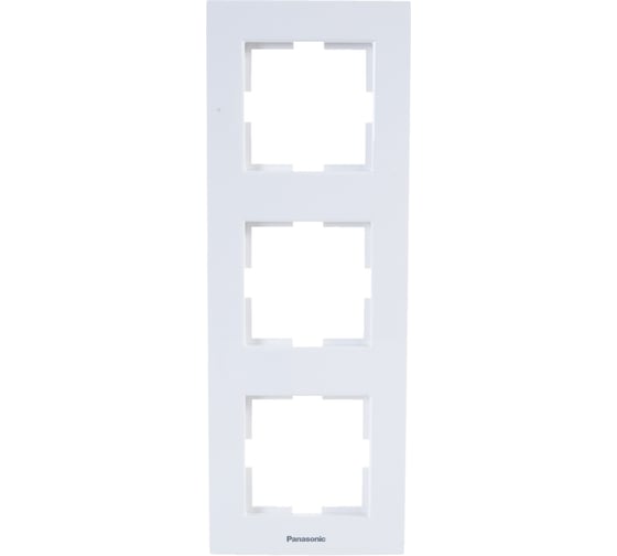 Рамка Panasonic Karre Plus 54825 3м вертикальная белая WKTF0813-2WH-RES