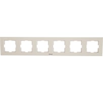 Рамка Panasonic Karre Plus 54828 6м горизонтальная белая WKTF0806-2WH