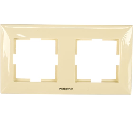 Рамка Panasonic Arkedia 2м горизонтальная крем 54739 WMTF0802-2BG 1