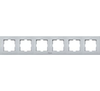 Рамка Panasonic Karre Plus 54807 6м горизонтальная серебро WKTF0806-2SL