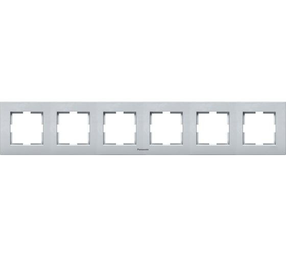 Рамка Panasonic Karre Plus 54807 6м горизонтальная серебро WKTF0806-2SL