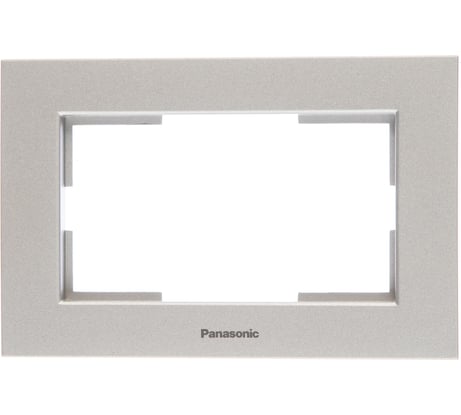 Рамка Panasonic Karre Plus 54806 для 2-й розетки серебро WKTF0809-2SL