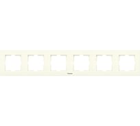 Рамка Panasonic Karre Plus 54817 6м горизонтальная крем WKTF0806-2BG