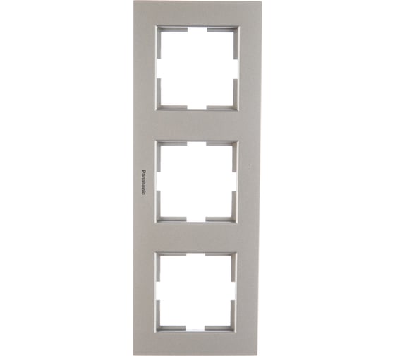 Рамка Panasonic Karre Plus 54810 3м горизонтальная серебро WKTF0803-2SL 1