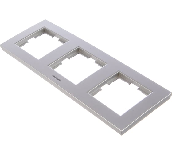 Рамка Panasonic Karre Plus 54810 3м горизонтальная серебро WKTF0803-2SL