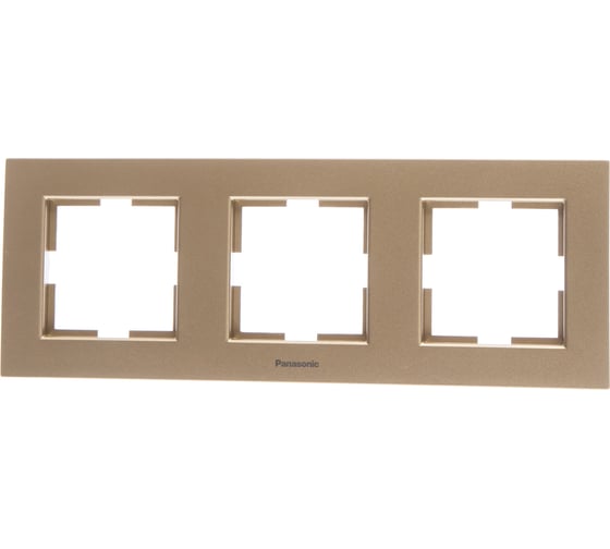 Рамка Panasonic Karre Plus 54790 3м горизонтальная бронза WKTF0803-2BR-RES 1