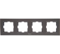 Рамка Panasonic Karre Plus 54799 4м горизонтальная темно-серая WKTF0804-2DG