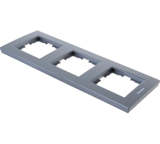 Рамка Panasonic Karre Plus 54794 3м вертикальная темно-серая WKTF0813-2DG-RES