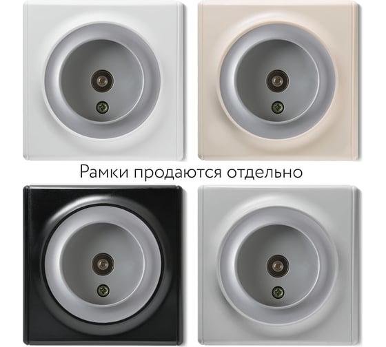 Антенная розетка OneKeyElectro TV цвет серый 1E21101302 2172842