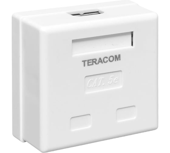 Розетка настенная неэкранированная rj-45 EKF teracom cat.5e, 2 порта dual idc белая TRC-WBOX-2RJ45-5EUTP-WH