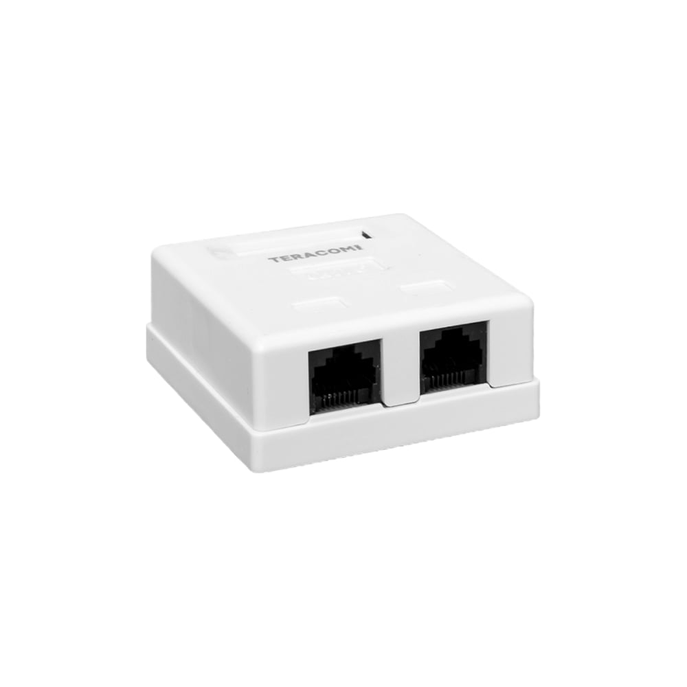Розетка настенная неэкранированная rj-45 EKF teracom pro cat.6, 2 порта ...
