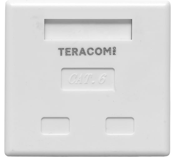 Розетка настенная неэкранированная rj-45 EKF teracom pro cat.6, 2 порта dual idc белая TRP-WBOX-2RJ45-6UTP-WH