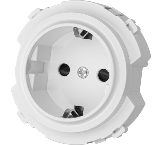Розетка TDM ELECTRIC 2п+з 16а 250в с защитными шторками белая, "байкал" SQ1819-0007