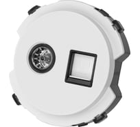 Розетка компьютерная TDM ELECTRIC rj45 + tv розетка оконечная белая, "байкал" SQ1819-0019