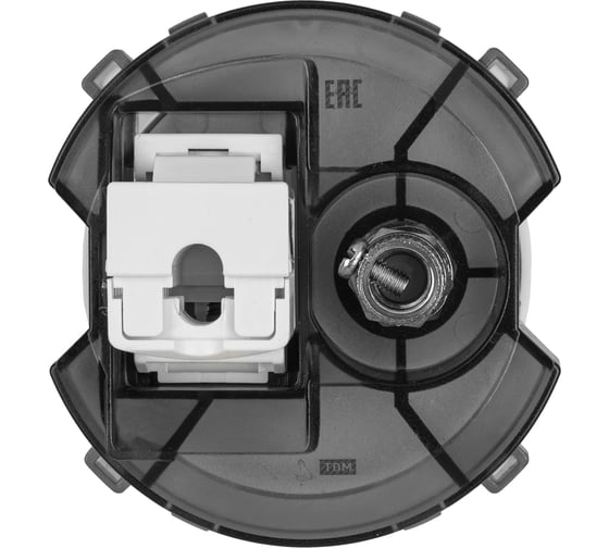 Розетка компьютерная TDM ELECTRIC rj45 + tv розетка оконечная белая, "байкал" SQ1819-0019