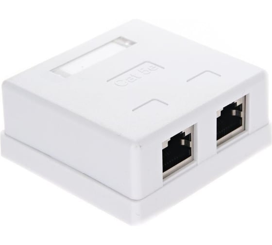 Внешняя двойная розетка TV-COM RJ-45 /FTP/ экранированная, категирии 5E, STV-2RJ45F