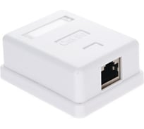Внешняя экранированная розетка TV-COM RJ-45 /FTP/ категории 5E, STV-1RJ45F