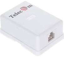 Внешняя телефонная розетка Telecom 1xRJ-12 6P4C TC-SB-1-6P4C-C2-WH