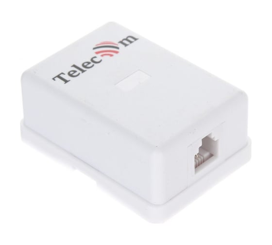 Внешняя телефонная розетка Telecom 1xRJ-12 6P4C TC-SB-1-6P4C-C2-WH 1