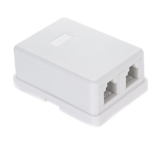 Внешняя двойная телефонная розетка Telecom 2xRJ-12 6P4C TC-SB-2-6P4C-C2-WH