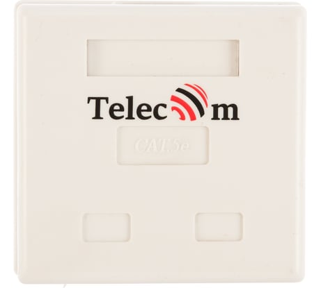 Внешняя двойная розетка Telecom RJ-45 /FTP/ 5E категория, экранированная TC-SB-2-8P8C-C5E-SH-WH
