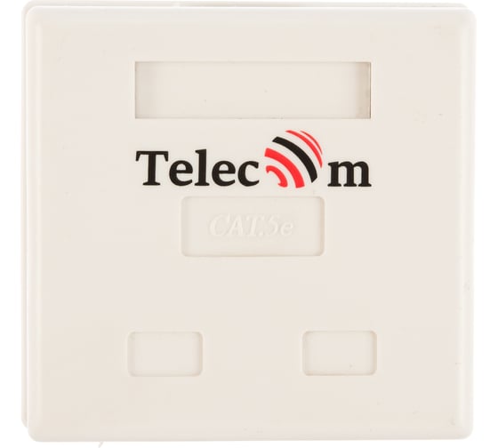 Внешняя двойная розетка Telecom RJ-45 /FTP/ 5E категория, экранированная TC-SB-2-8P8C-C5E-SH-WH