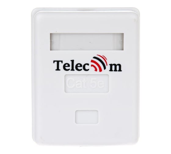 Внешняя розетка Telecom RJ-45 /UTP/ 5E категория TC-SB-1-8P8C-C5E-WH