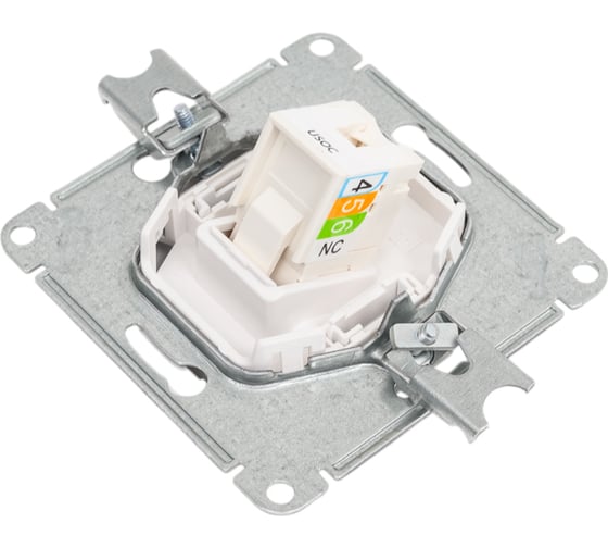 Розетка телефонная Systeme Electric Atlasdesign лотос rj11, механизм ATN001381