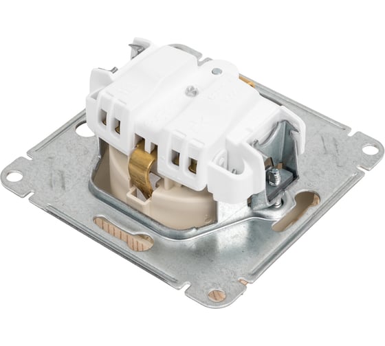 Розетка Systeme Electric Glossa сосна с заземлением со шторками, 16а, механизм GSL001545