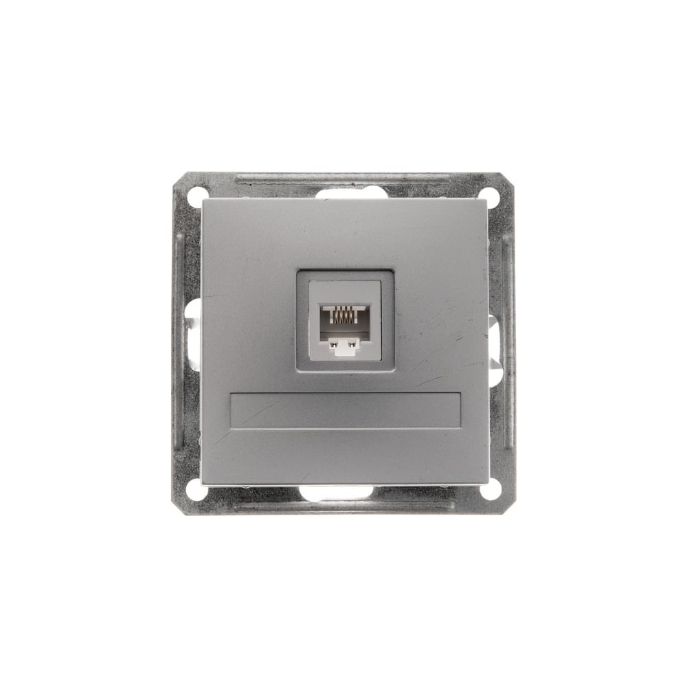 Розетка телефонная Systeme Electric Wessen 59 матовый хром 1-ая rj11 ...