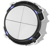 4-клавишный проходной выключатель TDM ELECTRIC 16а 250в кнопочный механизм белый, "байкал" SQ1819-0029